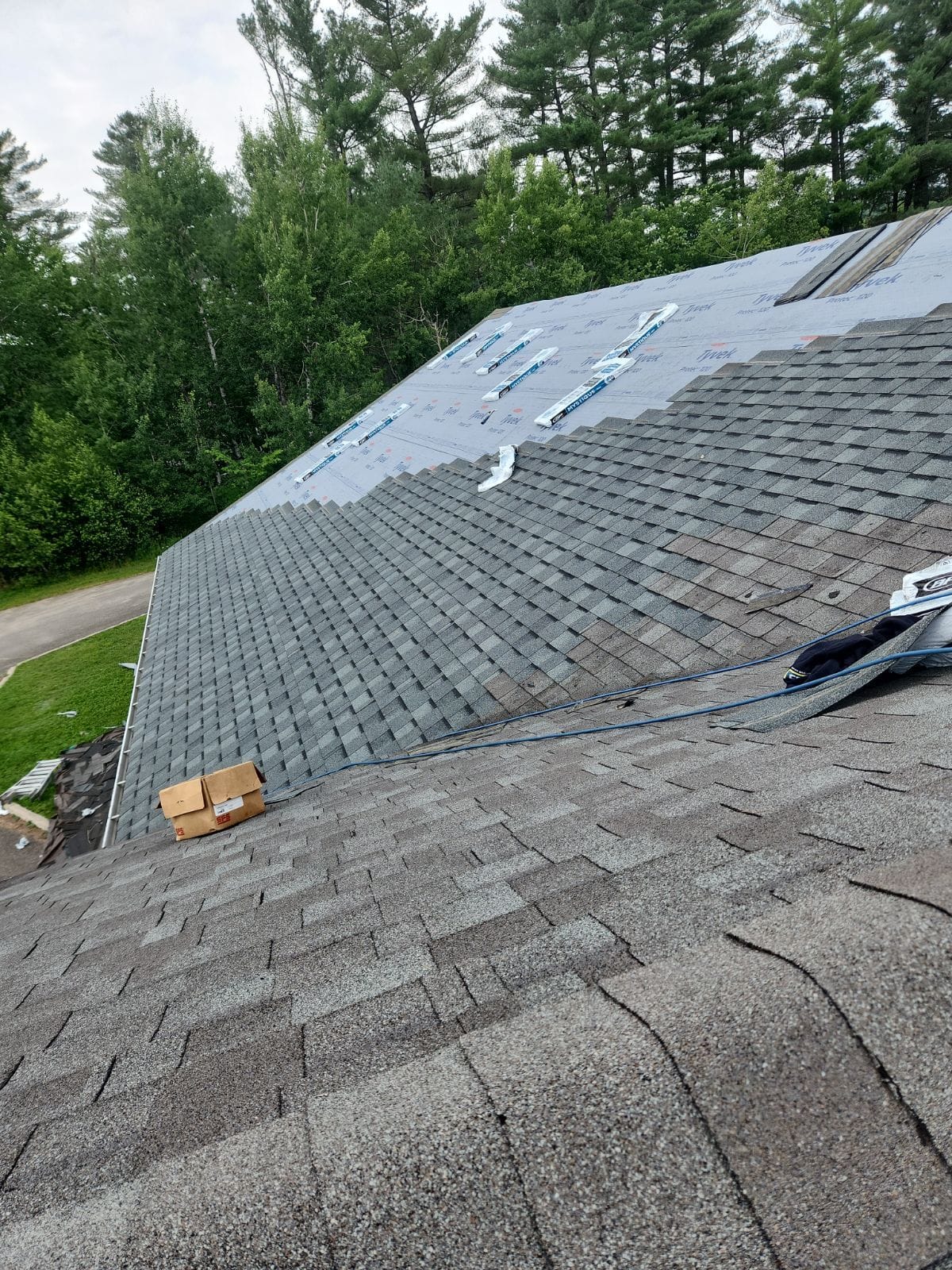 Completed roofing project